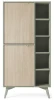 Regał witryna eukaliptus/jodełka scandi 160 cm
