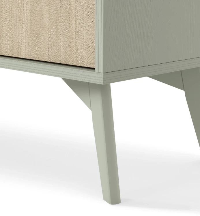Regał witryna eukaliptus/jodełka scandi 160 cm