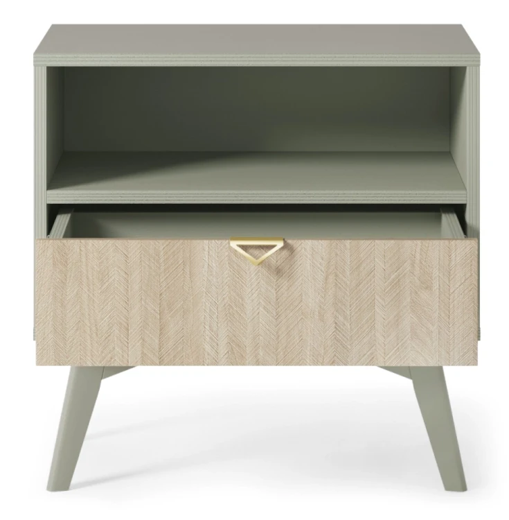 Szafka nocna Forest eukaliptus/jodełka scandi 54 cm