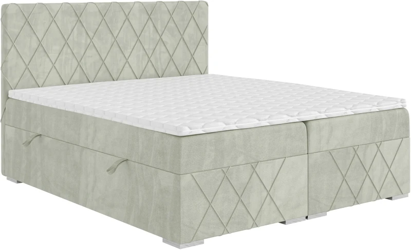 Łóżko kontynentalne Royal z pojemnikiem 120x200 dwuosobowe tapicerowane