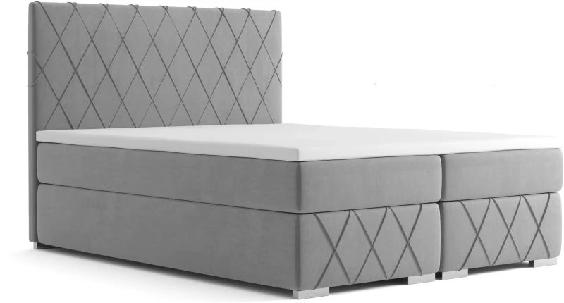 Łóżko kontynentalne Royal z pojemnikiem 120x200 dwuosobowe tapicerowane