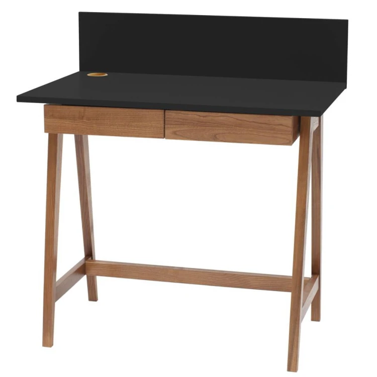 Biurko LUKA z szufladami 85 cm czarne