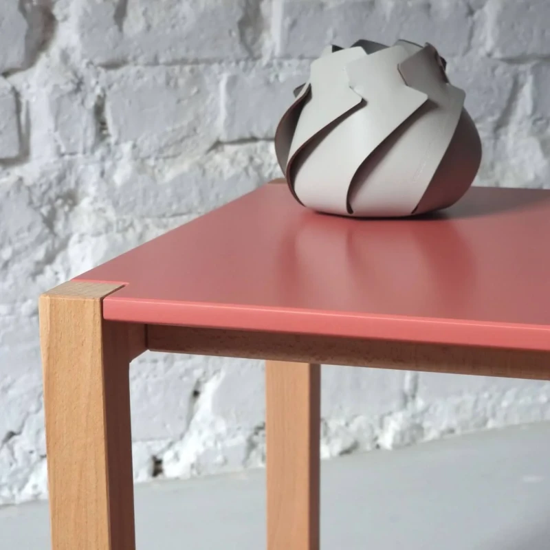 Stolik Pomocnik Stołek TRIVENTI 35x40x40 cm ciemny koralowy