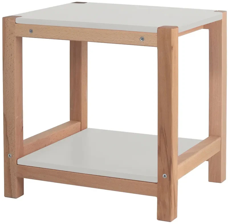 Stolik Pomocnik Stołek TRIVENTI 35x40x40 cm jasnoszary