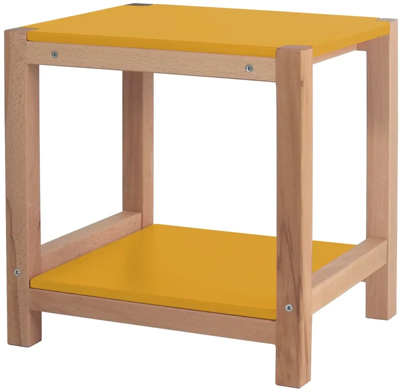Stolik Pomocnik Stołek TRIVENTI 35x40x40 cm żółty ciemna cytryna