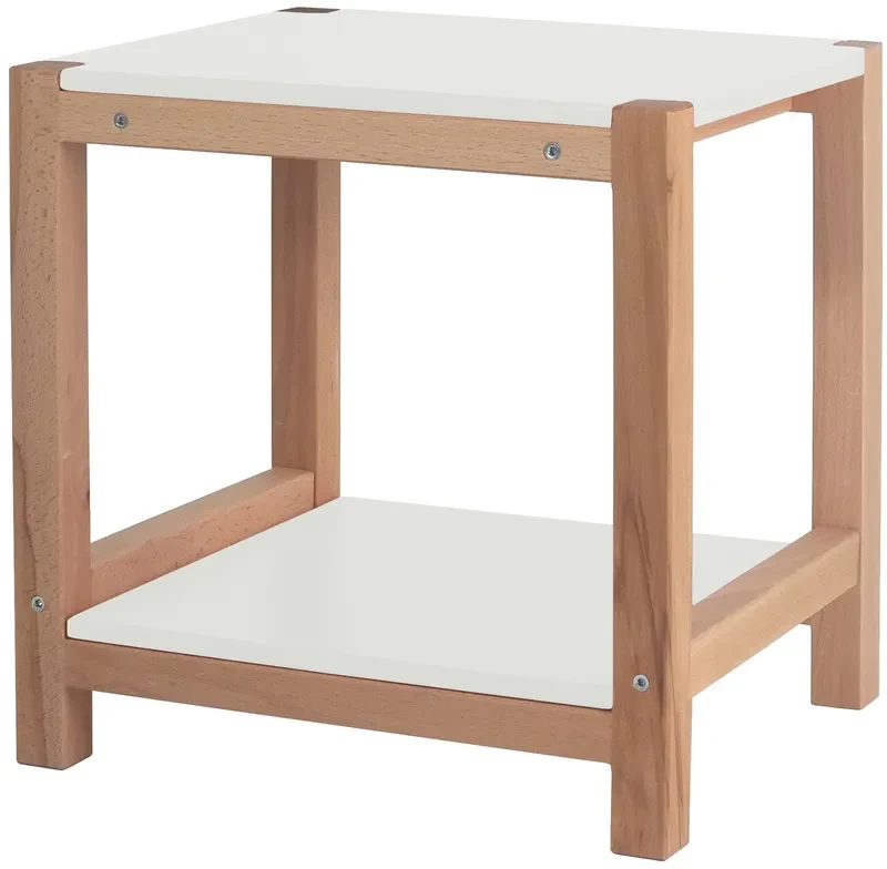 Stolik Pomocnik Stołek TRIVENTI 35x40x40 cm biały
