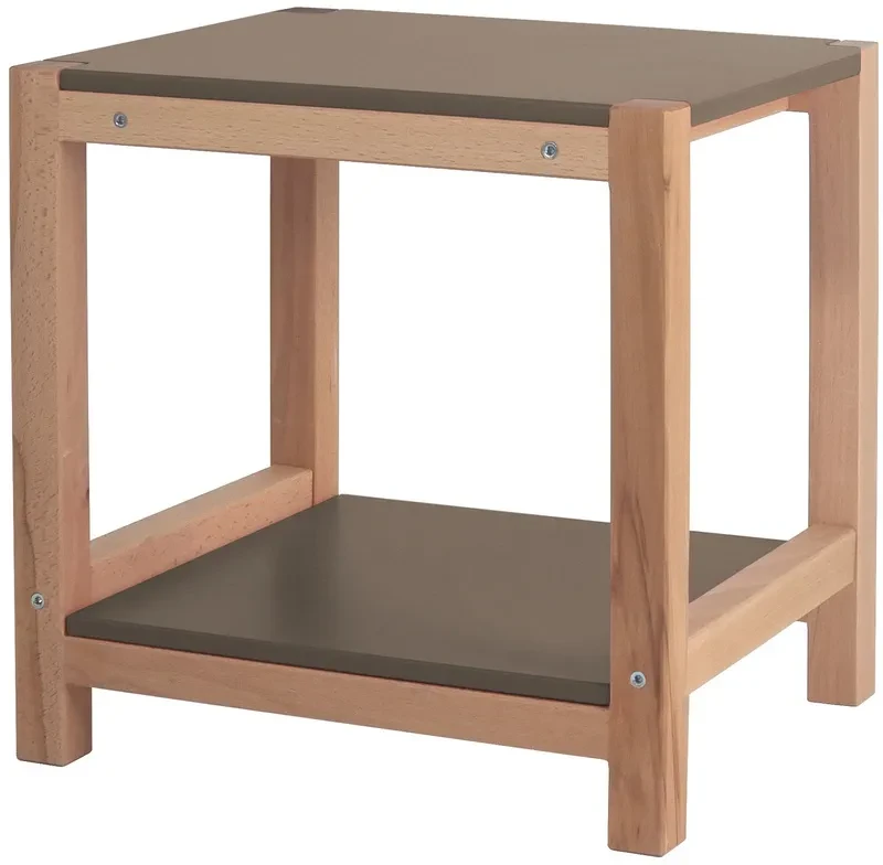 Stolik Pomocnik Stołek TRIVENTI 35x40x40 cm bobrza glina