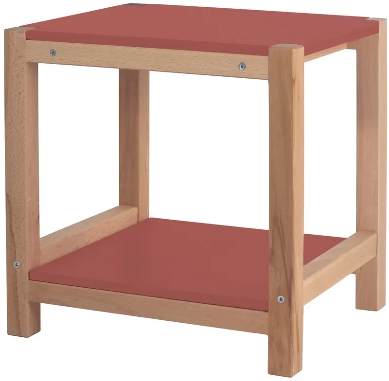 Stolik Pomocnik Stołek TRIVENTI 35x40x40 cm  ciemny koralowy
