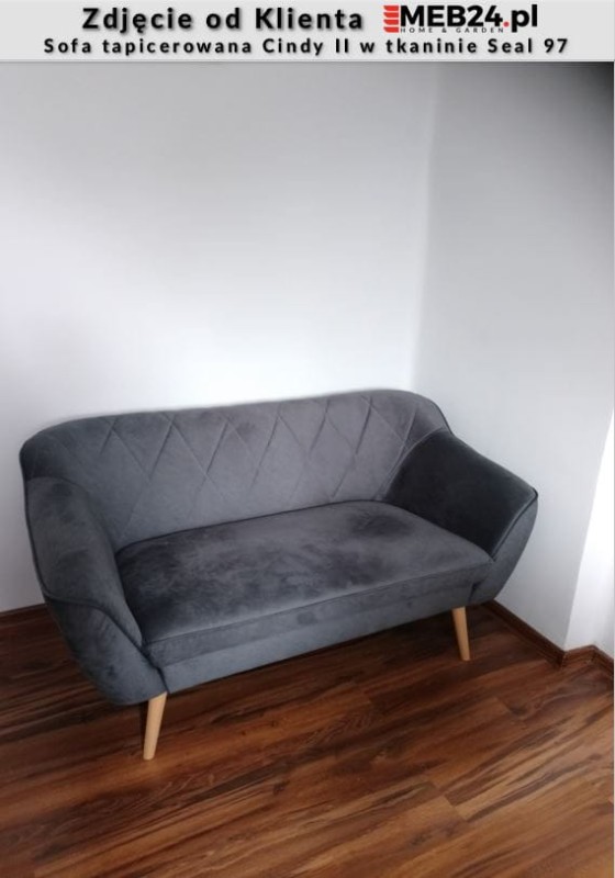 Sofa tapicerowana Cindy II w stylu skandynawskim - zdjęcie od klienta