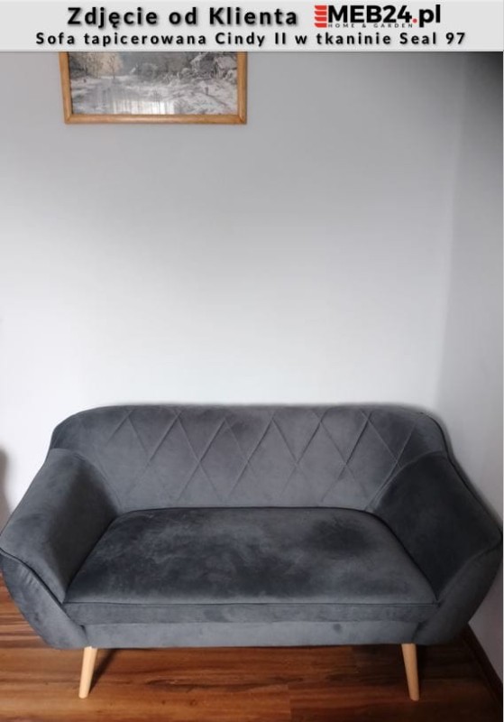 Sofa tapicerowana Cindy II w stylu skandynawskim - zdjęcie od klienta