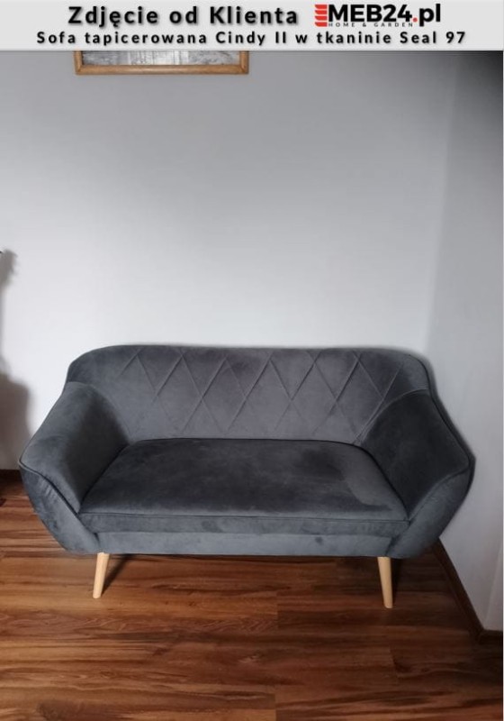 Sofa tapicerowana Cindy II w stylu skandynawskim - zdjęcie od klienta