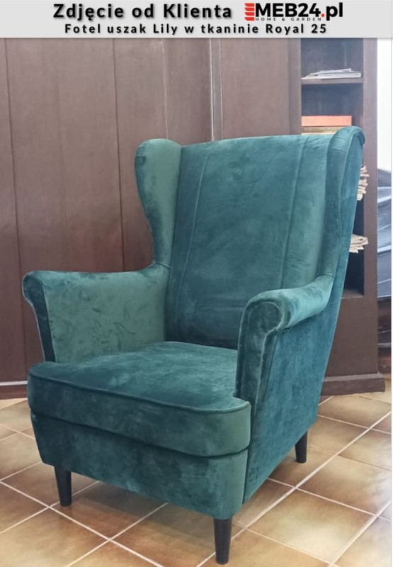 Fotel uszak Lily III w stylu skandynawskim - zdęcie od klienta