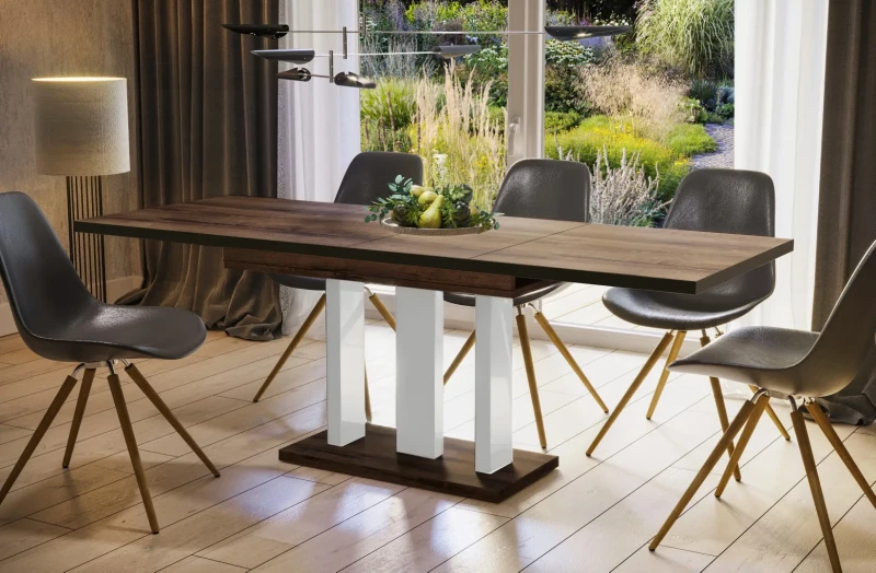 Stół Appia Black rozkładany 130-210 mix monastery