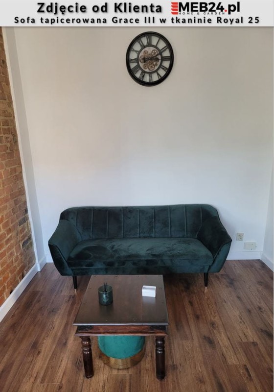 Sofa tapicerowana Grace III w stylu skandynawskim - zdjęcie od klienta