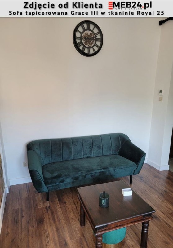 Sofa tapicerowana Grace III w stylu skandynawskim - zdjęcie od klienta