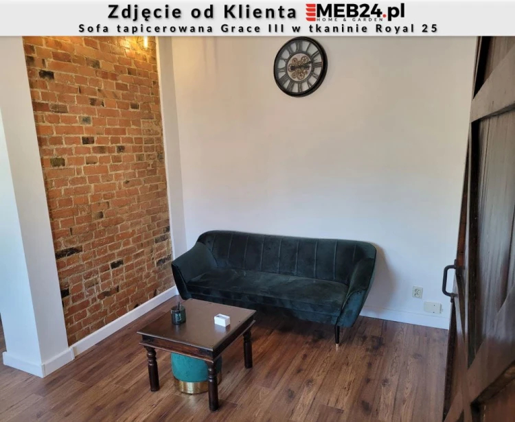 Sofa tapicerowana Grace III w stylu skandynawskim - zdjęcie od klienta