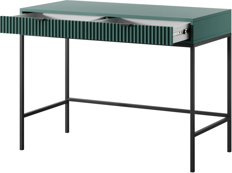 Toaletka Nova z szufladami LABRADOR czarny stelaż / czarne uchwyty