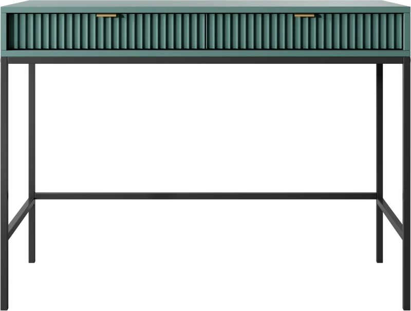 Toaletka Nova z szufladami LABRADOR czarny stelaż / złote uchwyty