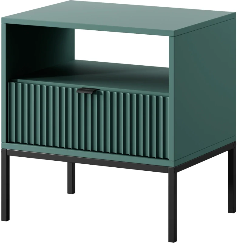 Szafka nocna Nova z szufladą LABRADOR stelaż czarny