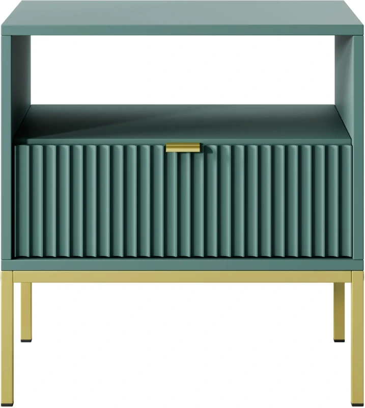 Szafka nocna Nova z szufladą LABRADOR uchwyt złoty