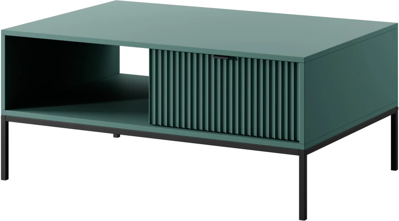 Stolik kawowy Nova z szufladą LABRADOR stelaż czarny