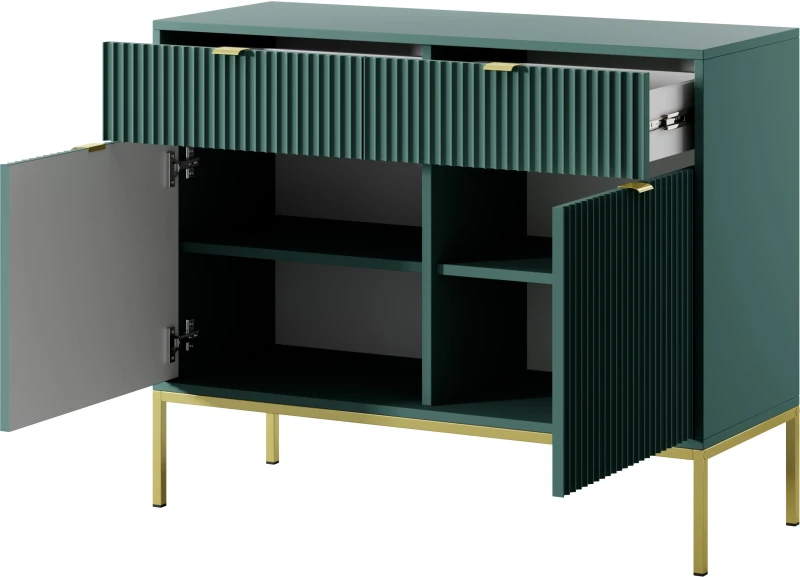 Komoda Nova 104 cm LABRADOR stelaż złoty / uchwyty złote