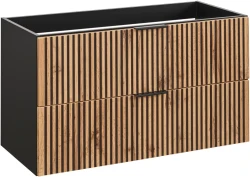 Szafka pod umywalkę 100 cm Xilo czarny / dąb wotan