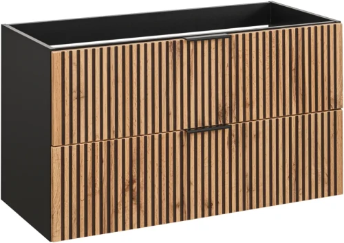 Szafka pod umywalkę 100 cm Xilo czarny/dąb wotan