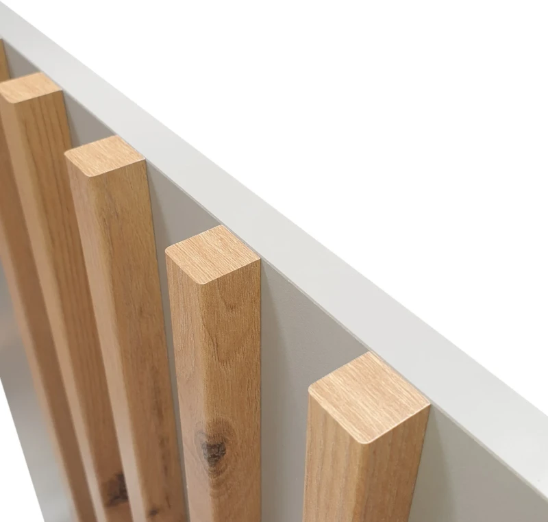 Komoda Nelly 2D 86x105x45 cm szary/ lamela artisan