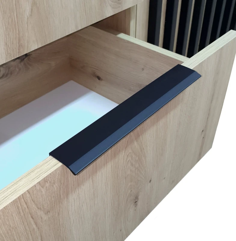 Komoda Nelly 3D 86x155x45 cm grafit / lamela artisan