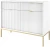 Komoda Nova 104 cm biała złoty stelaż