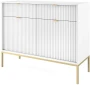 Komoda Nova 104 cm biała złoty stelaż