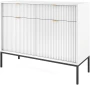 Komoda Nova 104 cm biała czarny stelaż