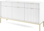 Komoda Nova 154 cm biała złoty stelaż