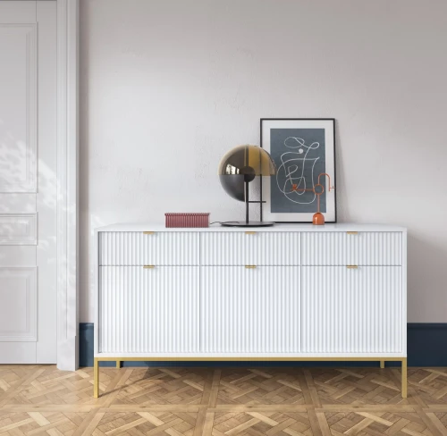 Komoda Nova 154 cm biała