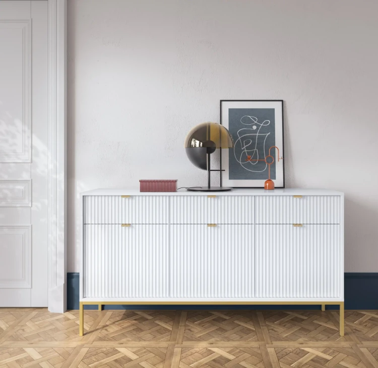 Komoda Nova 154 cm biała