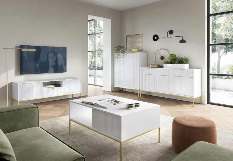 Komoda Nova 154 cm biała