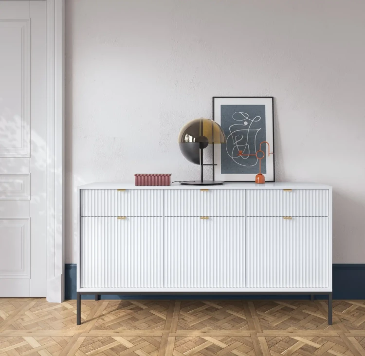 Komoda Nova 154 cm biała