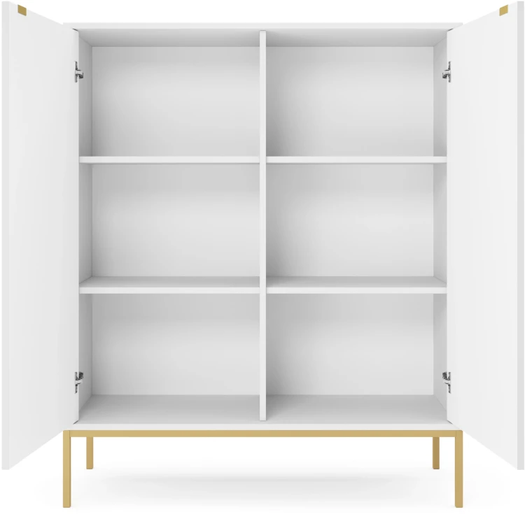 Komoda Nova 104 cm pojemna biała