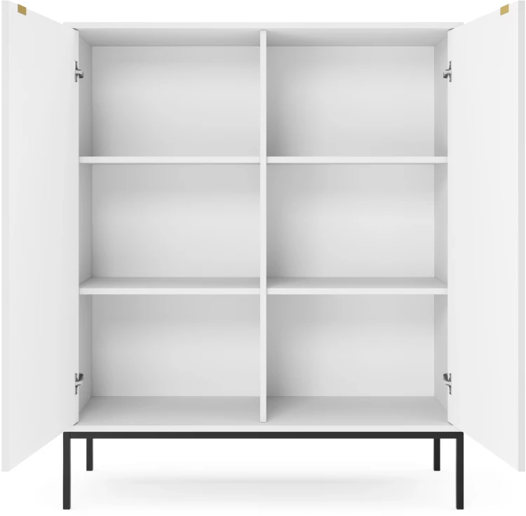 Komoda Nova 104 cm pojemna biała