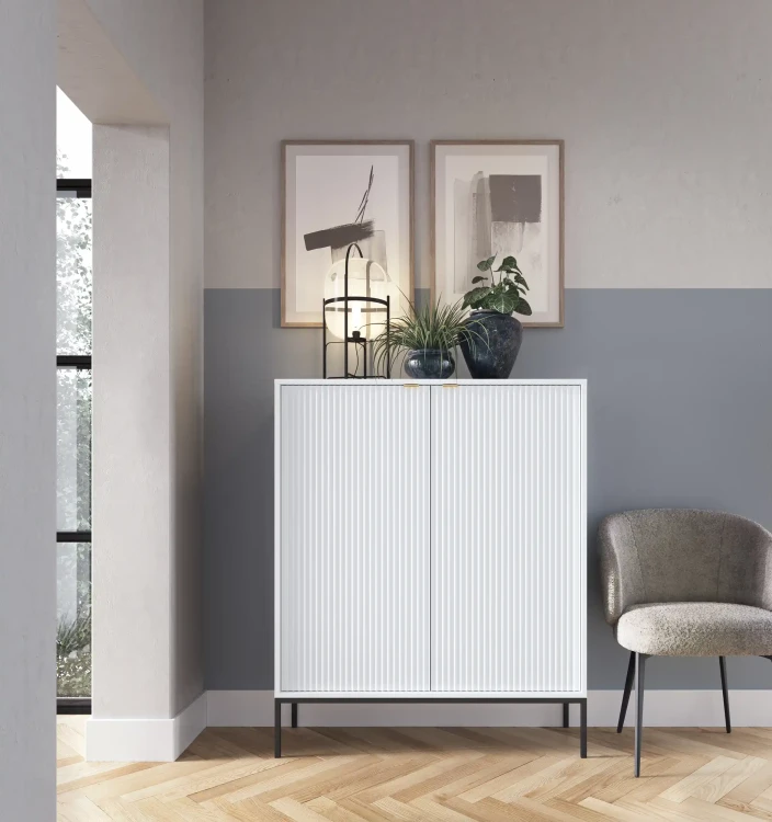 Komoda Nova 104 cm pojemna biała