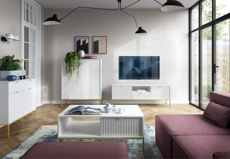 Szafka RTV Nova 154cm biała