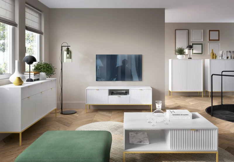 Szafka RTV Nova 154cm biała