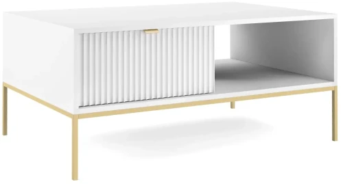 Stolik kawowy Nova 104 cm z szufladą biały