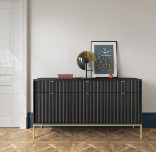 Komoda Nova 154cm czarna