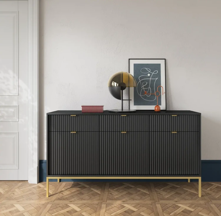 Komoda Nova 154cm czarna