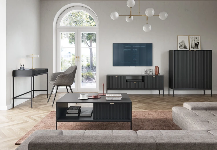 Szafka RTV Nova 154cm czarna