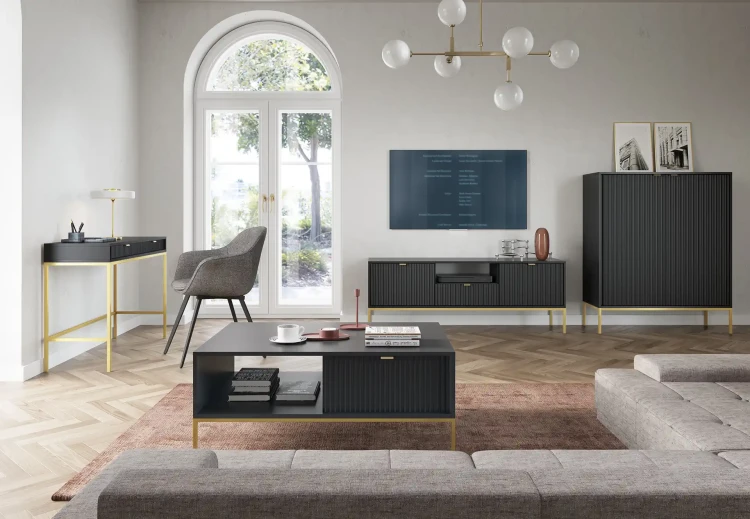 Szafka RTV Nova 154cm czarna