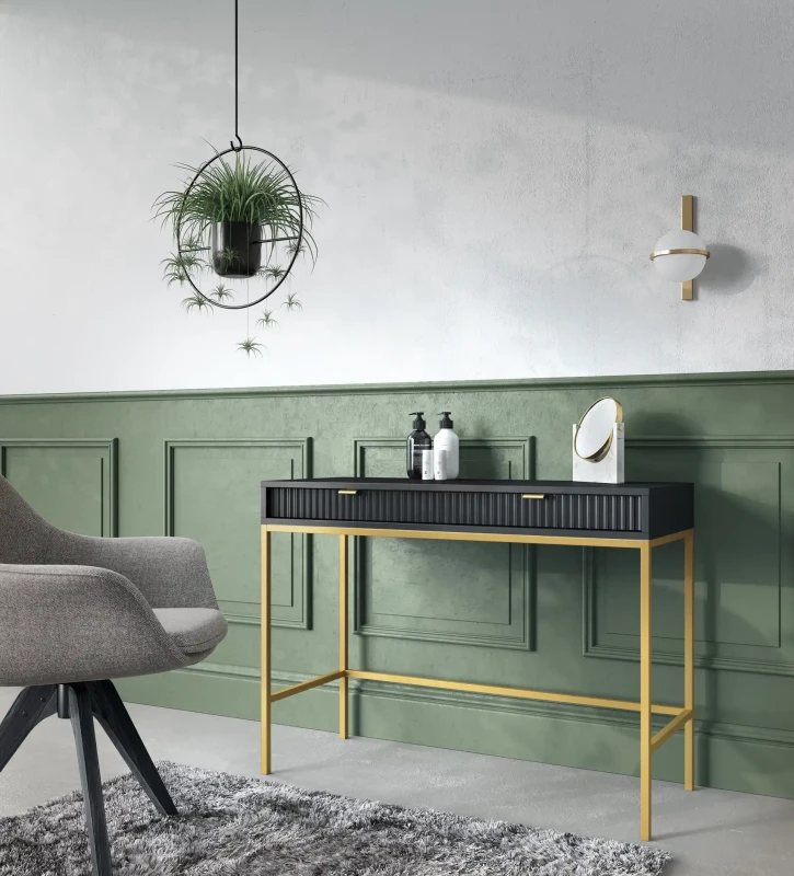 Toaletka Nova z szufladami czarna