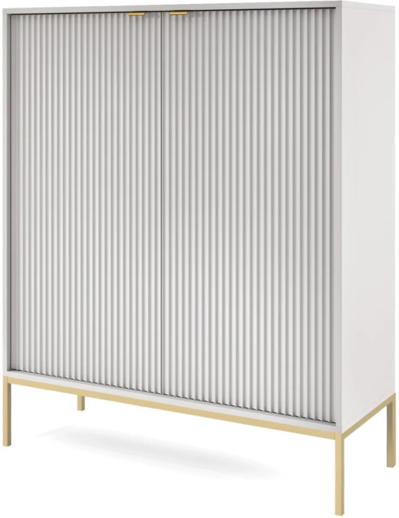 Komoda Nova 104cm szara złoty stelaż